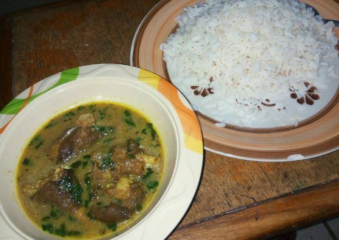 White Rice and Goat meat pepper soup. #Abuja