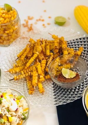 A picture of Masala corn fries.