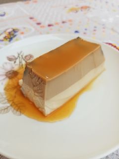 Una foto de Flan de café