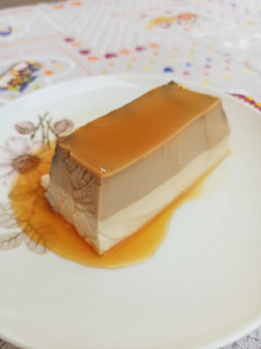 Una foto de Flan de café