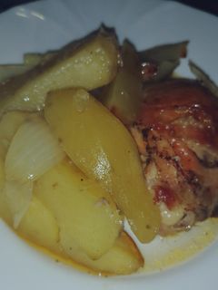 Csirkecomb vele sült krumplival recept fotója