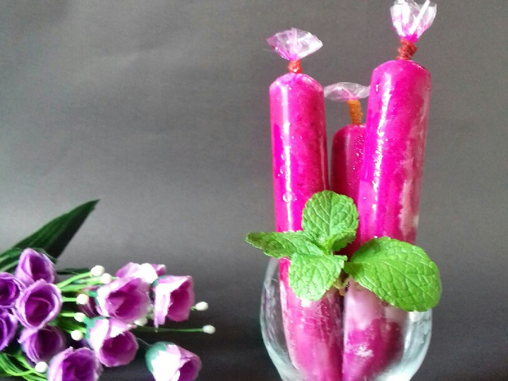 Resep Es Lilin Buah Naga yang Lezat