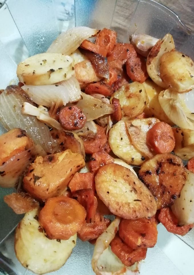 Una foto de Vegetales al horno saludables