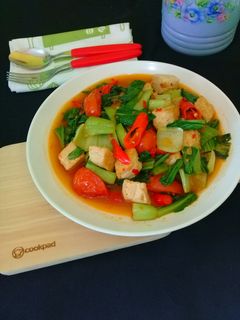 Foto resep Tumis sawi tahu belacan