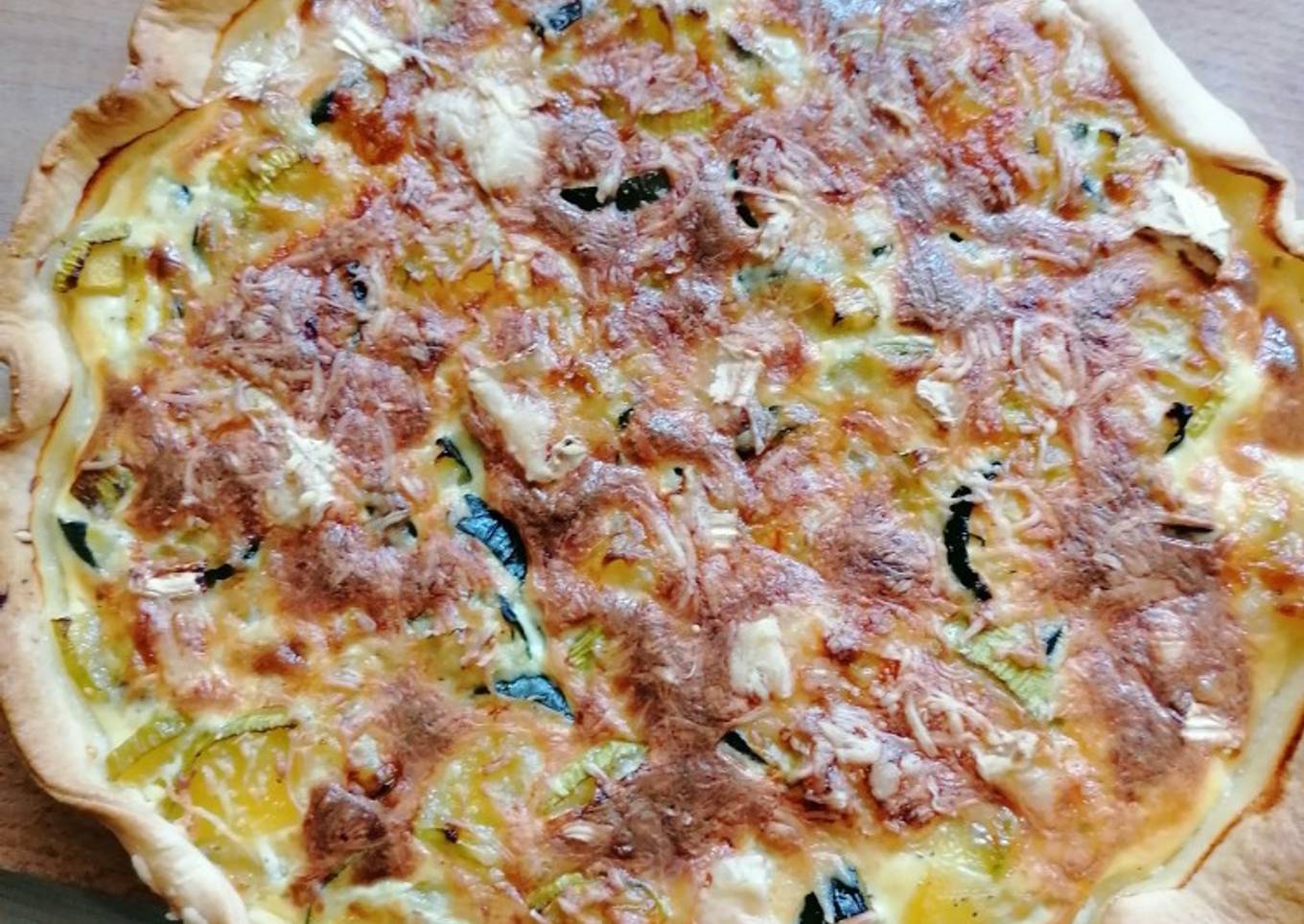 Quiche deux courgettes et fromage