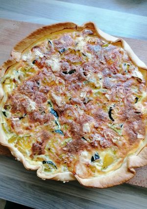 Une photo de Quiche deux courgettes et fromage