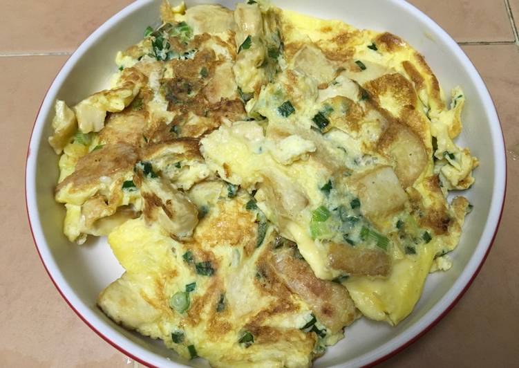 Beancurd omelette