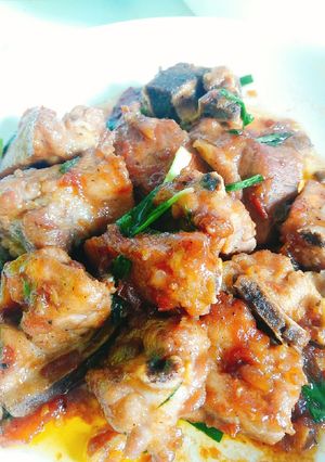 Hình của món Sườn chua ngọt.