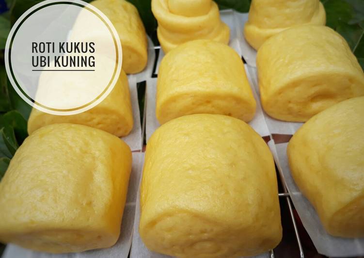 Cara bikin Roti Kukus Ubi kuning||Chinese mantou  Cepat