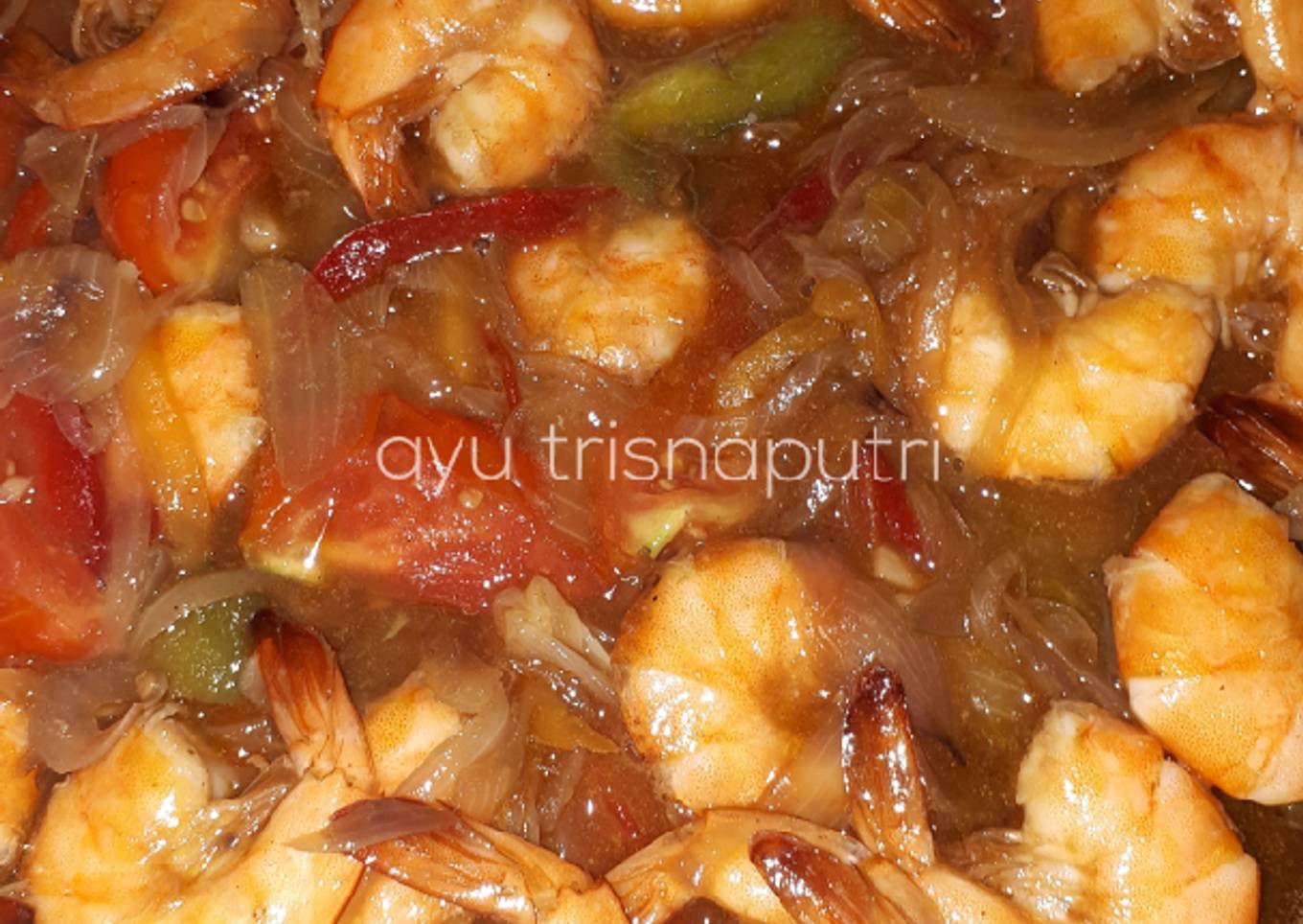 Udang masak saos tiram