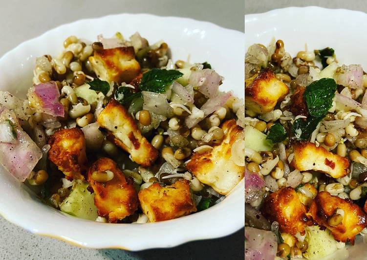 Recipe of Quick Sprouts paneer salad