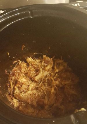 A picture of Applewood smoked pulled pork.