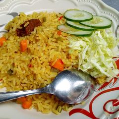 A picture of Jollof rice.
