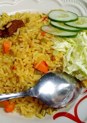 A picture of Jollof rice.