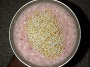 Una foto de malteada con avena