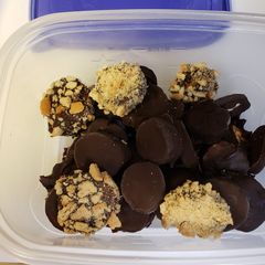 A picture of Frozen Chocolate Covered Banana Bites.