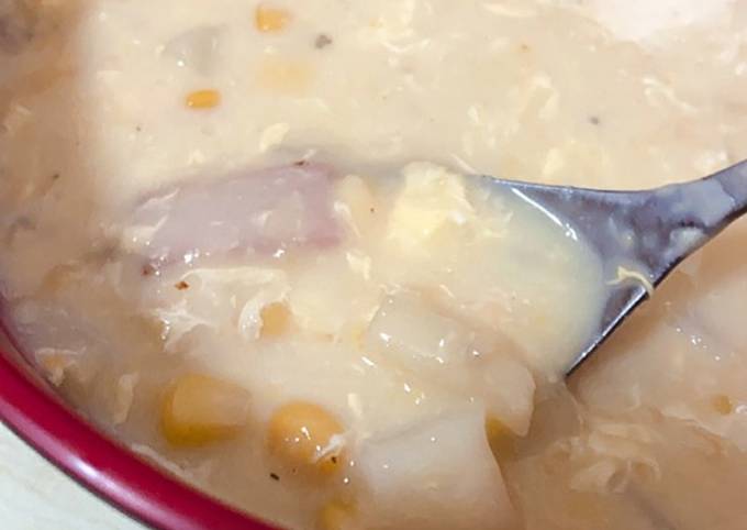 濃厚玉米濃湯 北海道白醬奶油塊 食譜與作法by 岑岑の做菜日常 Cookpad