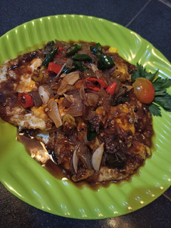 Foto resep Telor ceplok Saos Lada Hitam