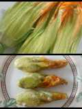 Stuffed courgette flowers