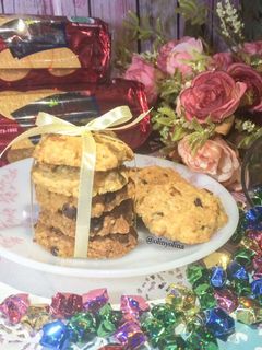 Foto resep Choco Chips Marie Regal Oatmeal Cookies by @olinyolina