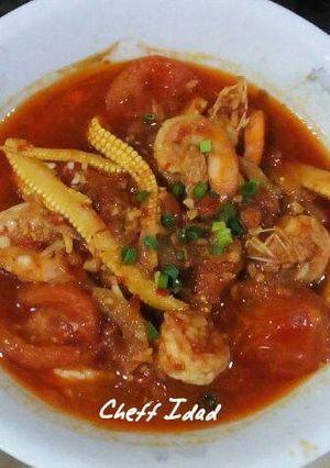 Foto resep Tomyum Udang Cah Jagung Manis Pedas
