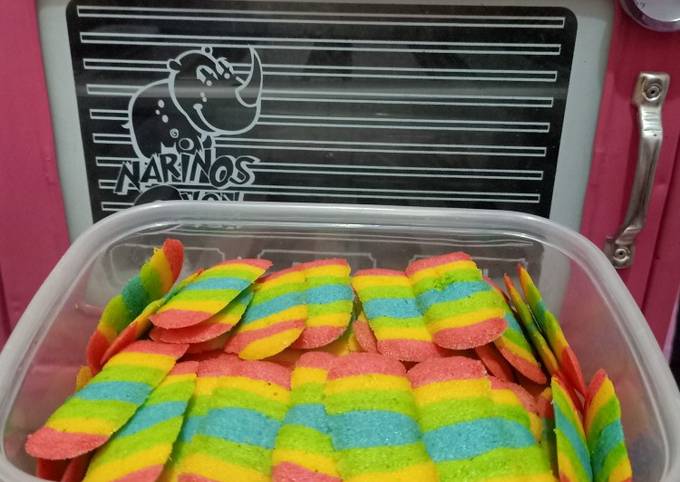 Mudah Banget Membuat Resep Lidah Kucing Rainbow