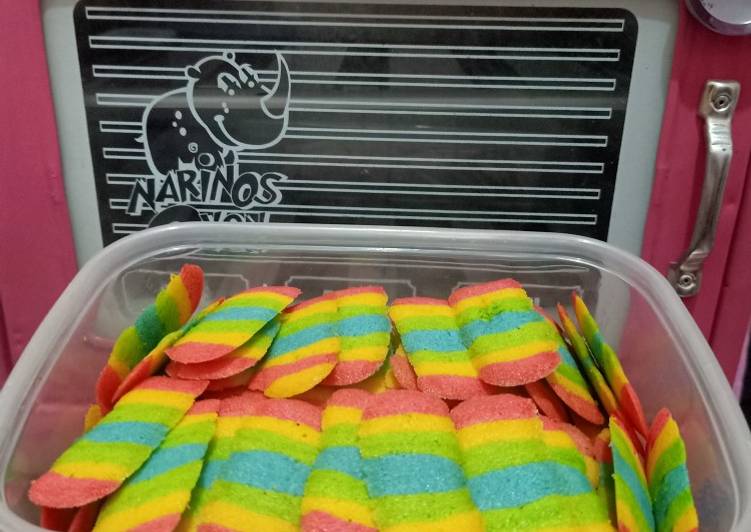 Resep buat Lidah Kucing Rainbow kue sehari-hari