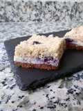 Tarta de queso y arándanos con crumble