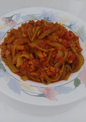 عکسی از دستور خوراک کدو رشته ای