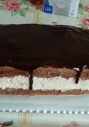 Piskótás kókuszos szelet recept fotója