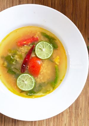 A picture of Lemon Rasam.