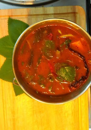 A picture of Mexican oregano Rasam.