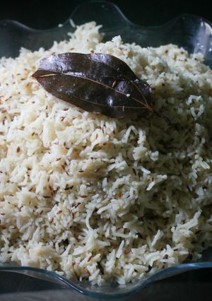 A picture of Jeera Rice.