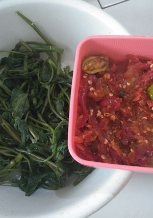 Foto resep Plecing Kangkung khas Lombok