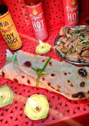 A picture of Chicken Roll Paratha 🤤🌯.