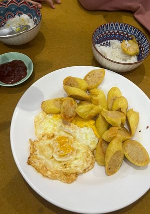 Foto resep Ayam & udang egg roll tinggi kalori