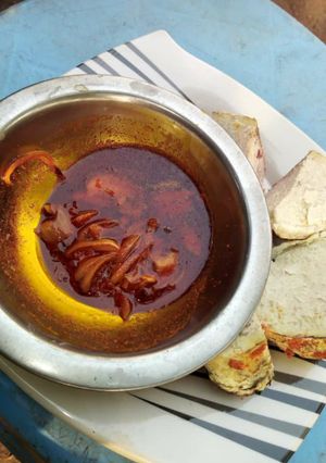 A picture of Roasted sweet potato and palmoil.