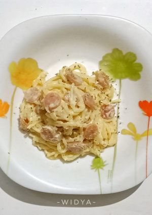 Foto resep Spaghetti Carbonara ala Widya