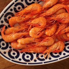 A picture of 🦐 Salted poached shrimp, only in season.
