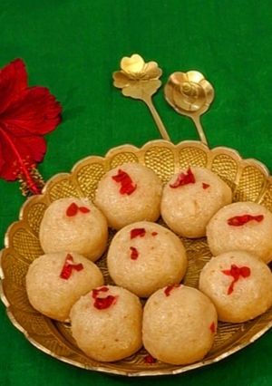 A picture of Coconut Laddu (For Festive Celebrations).