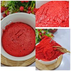 A picture of Redvelvet Cake In Mug Cup.