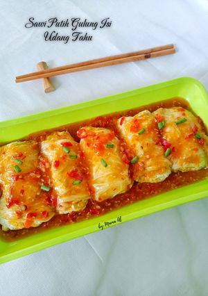 Foto resep Sawi putih gulung isi udang tahu
