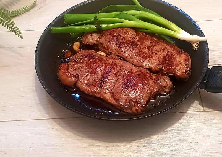 Simple Way to Make Super Quick Homemade Strip loin steak