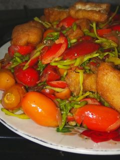 Foto resep Tumis kulit melinjo dan bunga Pepaya