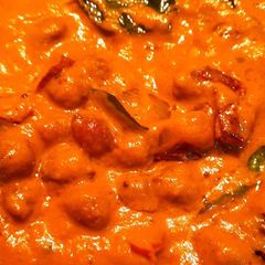 A picture of Black chickpeas spicy curry.