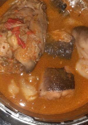 A picture of Fresh fish pepper soup.