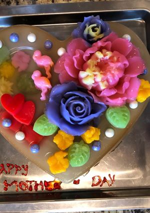 A picture of Flan Jelly Cake.