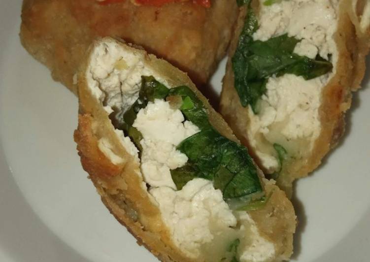 Resep Tofu spinach krispi, Bisa Manjain Lidah