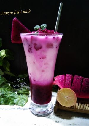 Foto resep Dragon fruit milk