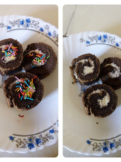 A picture of Chocolate Swiss rolls#chocolatebaking #authormarathon.